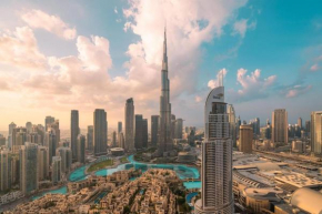 Brown Stone - Fountain & Burj Khalifa View